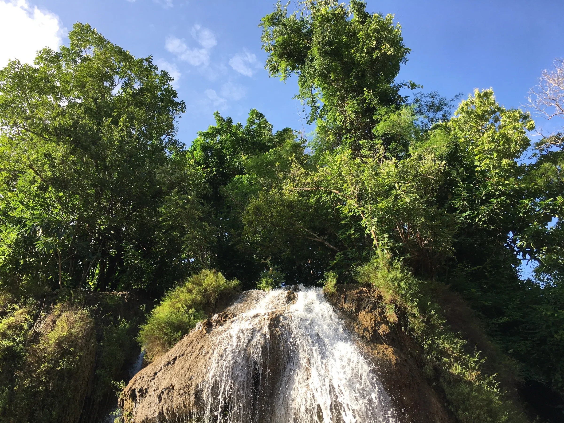 A jungle waterfall tumbling through the forest in Sai Yok National Park.